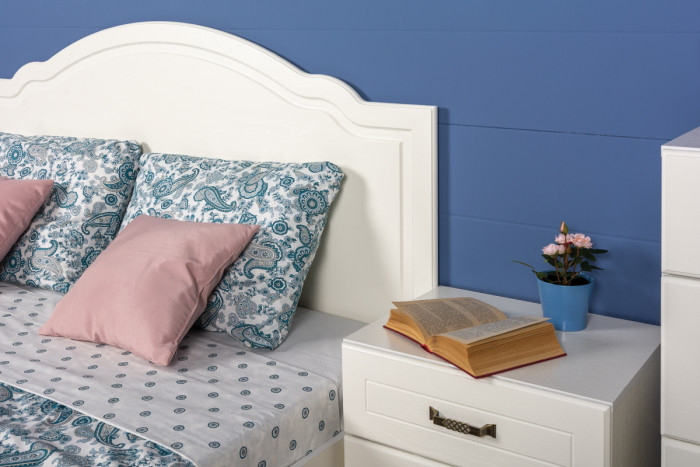 Ливерпуль Кровать 11.08 БЕЗ ортопеда, цвет ясень ваниль/белый, ШхГхВ 166х204х112 см., сп. м. 1600х2000 мм., б/м, БЕЗ ортопеда