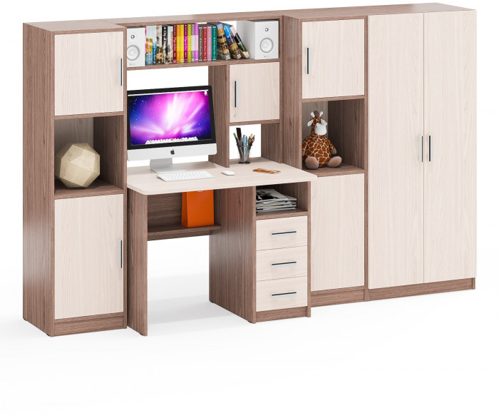 С-МД-СК9 Компоновка № 03, ясень шимо светлый/ясень шимо тёмный