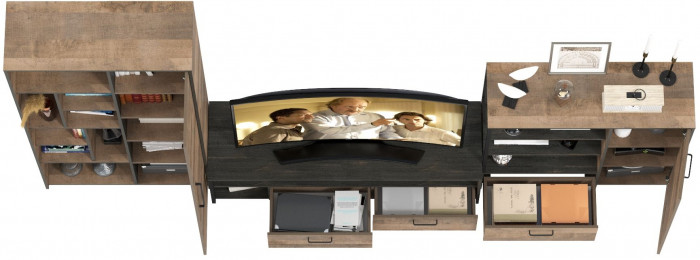 Трувор Гостиная 048, дуб гранж песочный/интра