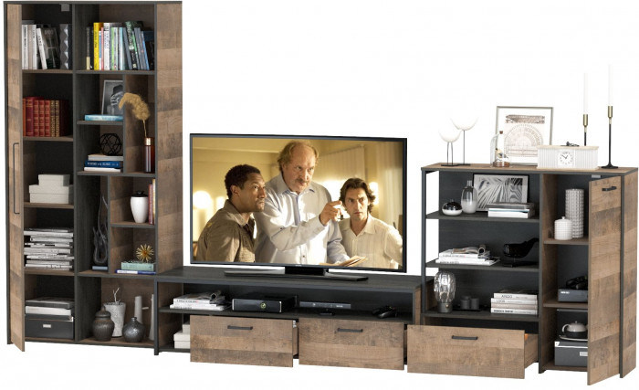 Трувор Гостиная 048, дуб гранж песочный/интра