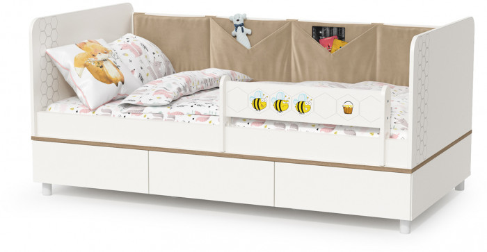 Эйп 11.40 Кровать, белый/дуб белый