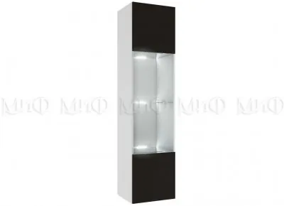 Флорис ШК-004 Шкаф-витрина однодверный, черный