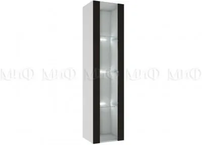 Флорис ШК-005 Шкаф-витрина однодверный, черный