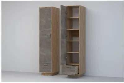 Эго Пенал П-1 ПД (Камень Темный/Дуб Крафт Золотой)