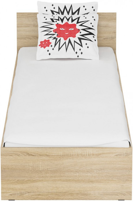 Стандарт Кровать 0800, цвет дуб сонома, ШхГхВ 83,5х203,5х70 см., сп.м. 800х2000 мм., без матраса, основание есть