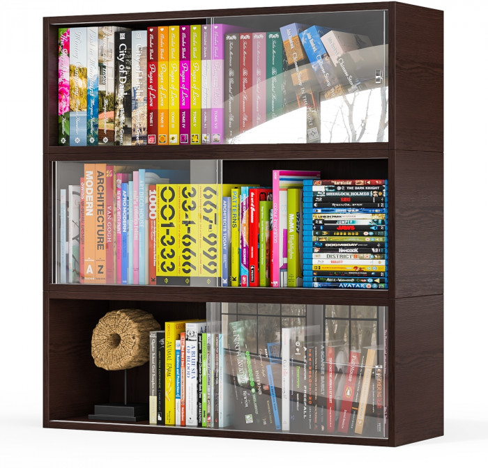 Три полки книжных С-МД-КН01, венге