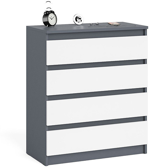 Мори Комод МК800.4, графит/белый