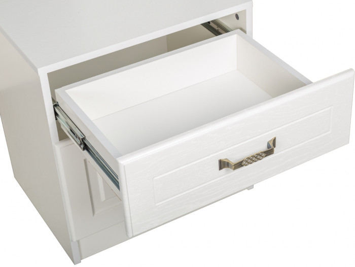 Ливерпуль Тумба 08.146 + Полка 10.117, ясень ваниль/белый