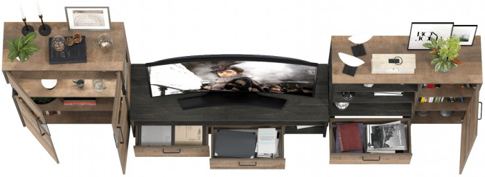 Трувор Гостиная 054, дуб гранж песочный/интра