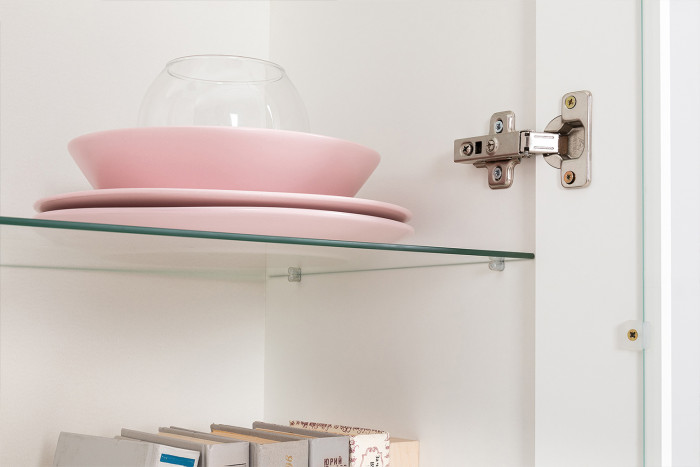 Валенсия Гостиная № 072, ЛДСП белый шагрень/МДФ белый шагрень