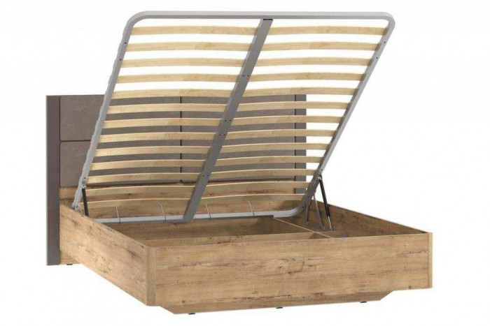 НМ 040.52 Кровать Livorno /дуб бунратти / софт графит