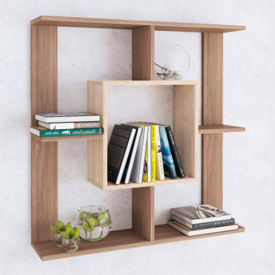 Полка навесная ПН-1 (850*850*180) ясень шимо/дуб сонома