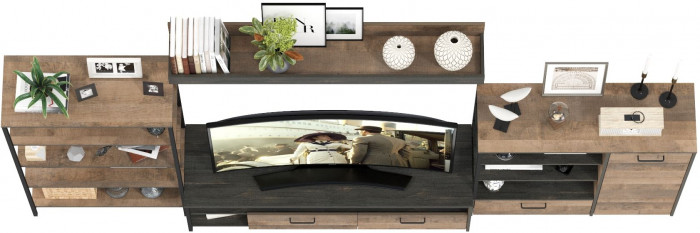 Трувор Гостиная 041, дуб гранж песочный/интра