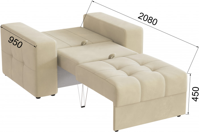 Кресло-кровать Верден, Бежевый