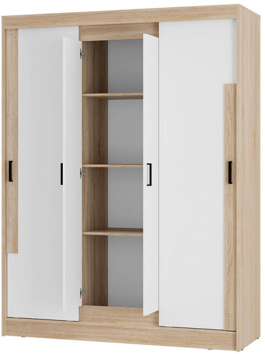 Шкаф-купе "Смарт" ШКК-06 Дуб сонома/белый