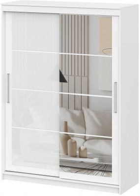 Шкаф-купе "ШКП 3" (1,6) Белый текстурный