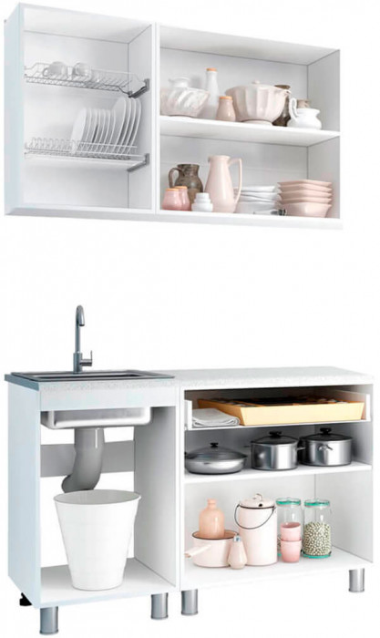 Кухня 1,2м "Айсбери" белый/сонома