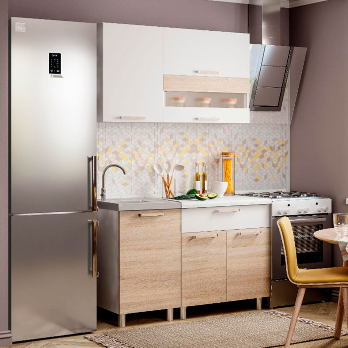 Кухня 1,2м "Айсбери" белый/сонома