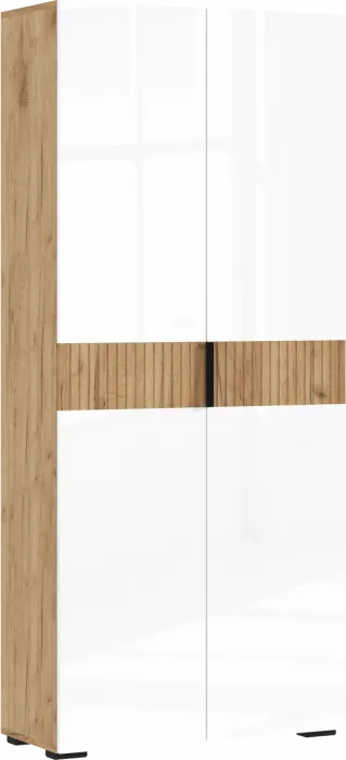 Роджинамиф Шкаф двухстворчатый (800) (Графит, Крафт золотой)