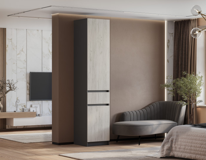 Пенал "Багира" ПН-01 Графит/Крафт белый