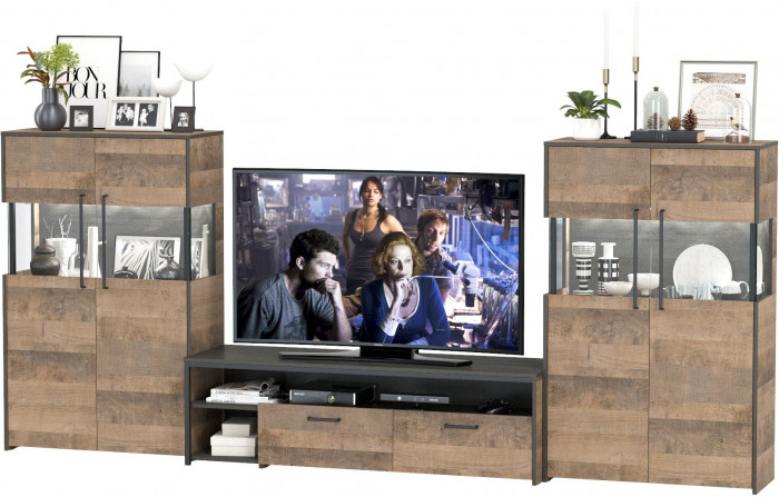 Трувор Гостиная 068, дуб гранж песочный/интра