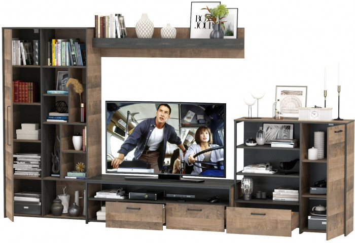 Трувор Гостиная 047, дуб гранж песочный/интра