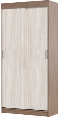 Андрей-Эконом (евро) шкаф-купе (1000*2100*416 мм) ясень шимо темный/ясень шимо светлый