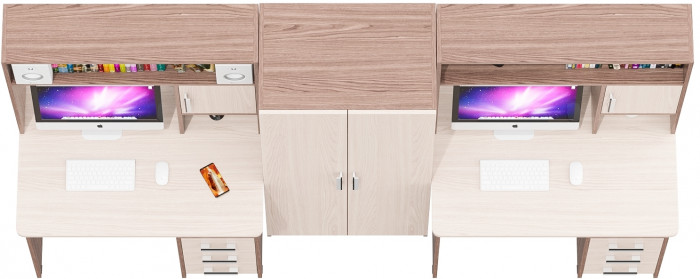 С-МД-СК9 Компоновка № 05, ясень шимо светлый/ясень шимо тёмный