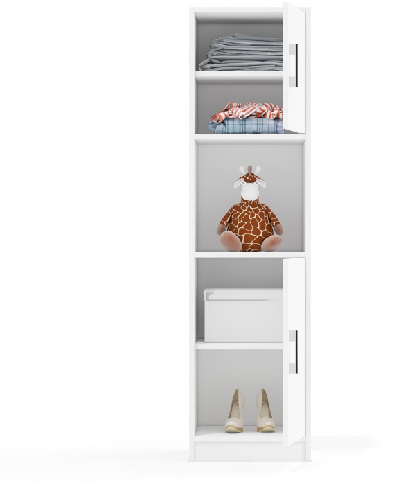 Пенал С-МД-СК9П к компьютерному столу С-МД-СК9, цвет белый шагрень, ШхГхВ 43х45х160 см., универсальная сборка