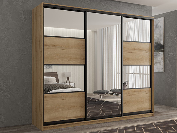 Шкаф-купе Кааппи 5 Эвок Прибрежный 240х45х230 см