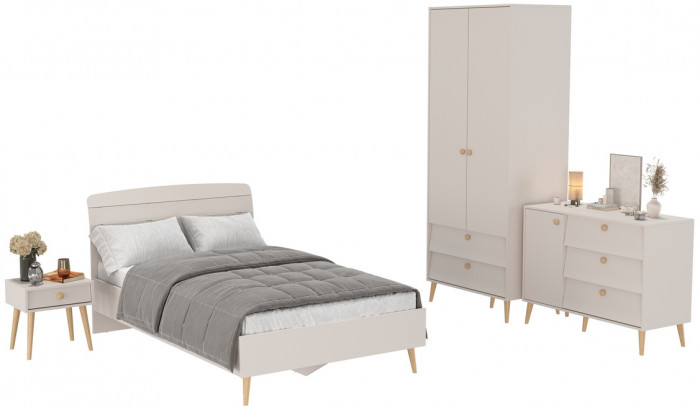 Афина Спальня 23-1200, кашемир серый