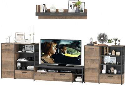 Трувор Гостиная 049, дуб гранж песочный/интра