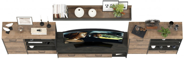 Трувор Гостиная 049, дуб гранж песочный/интра