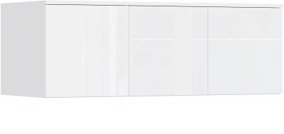 Норд Антресоль к шкафу 1600 Белый/Белый глянец холодный