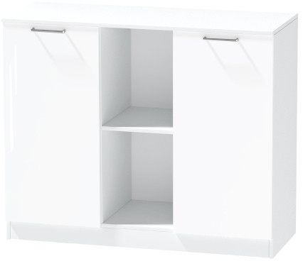 Комод №4 "Иннэс-7", Белый/Белый глянец