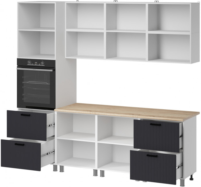 МК Аленушка 2,4м Лотос Сталь,скоба антрацит,сонома