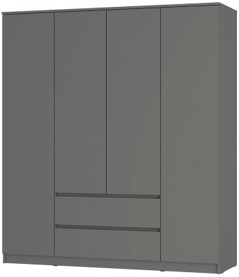 Симпл ШК-13 шкаф 4-х створчатый графит