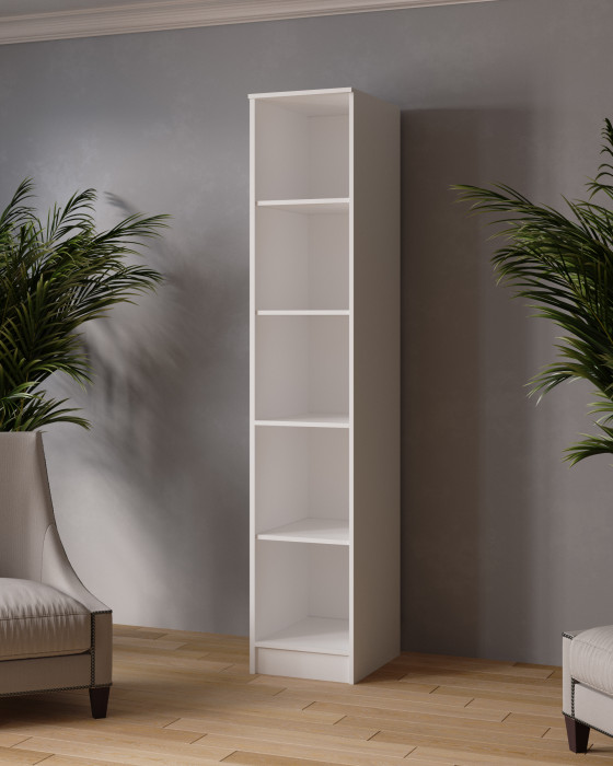 Шкаф-пенал Лагуна с антресолью, Дуб делано/Белый