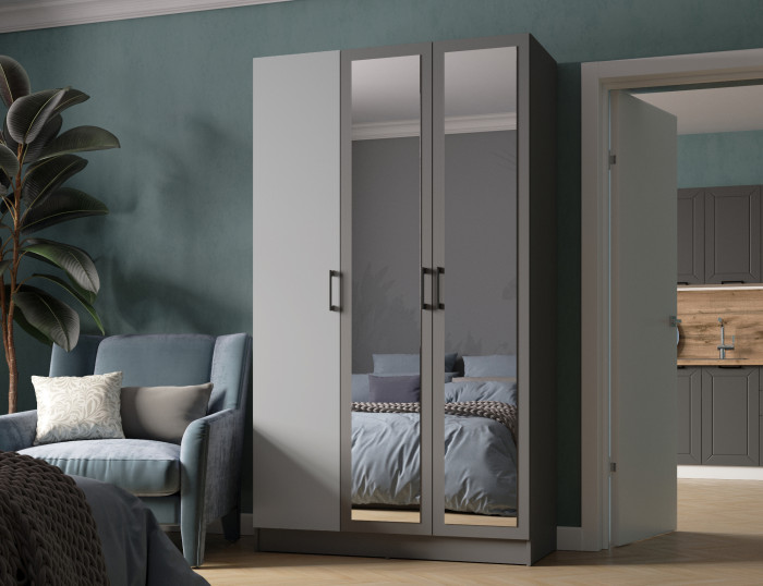 Шкаф Вегас 1200, Графит серый/Камень серый