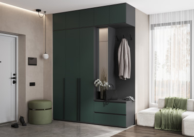 Норд Прихожая, композиция №1, Графит/Изумрудный