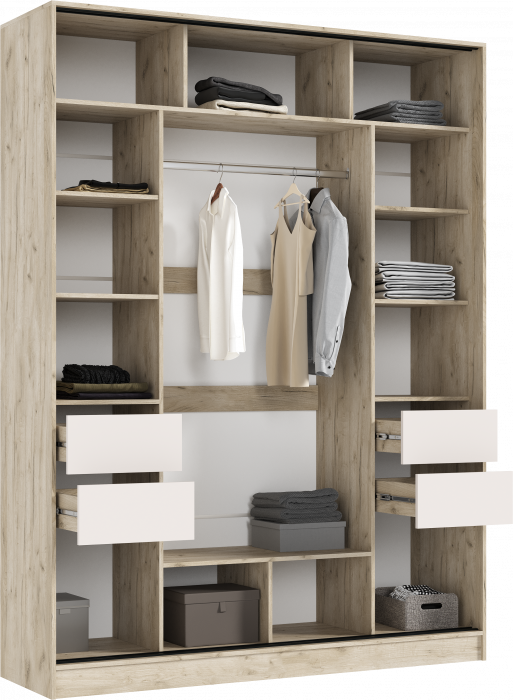 Шкаф-купе 1800 Роджинамиф, Крафт серый/Кашемир