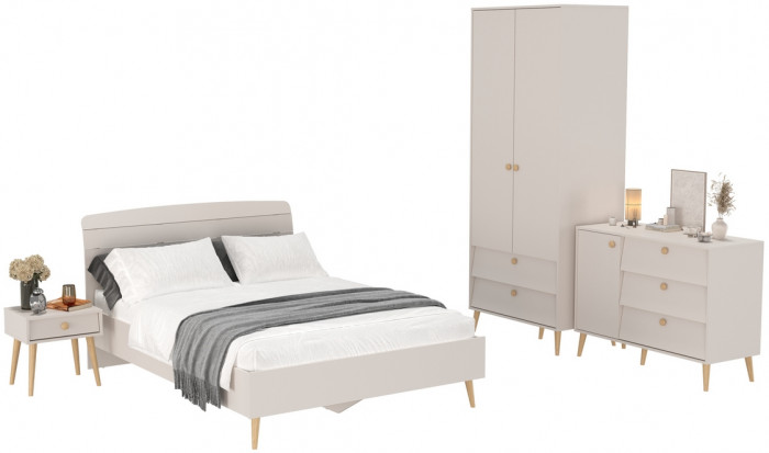 Афина Спальня 23-1400, кашемир серый