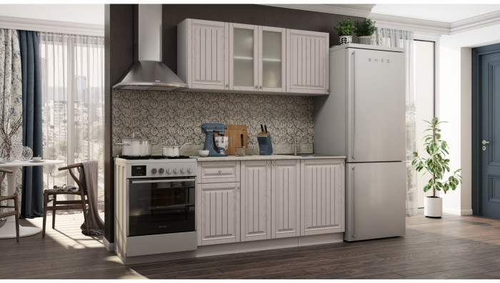 Кухня МДФ Хозяюшка 1500, Трюфель