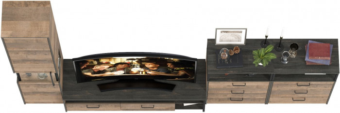 Трувор Гостиная 102, дуб гранж песочный/интра