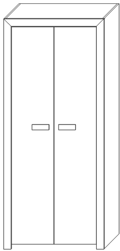 Шкаф двухдверный 
