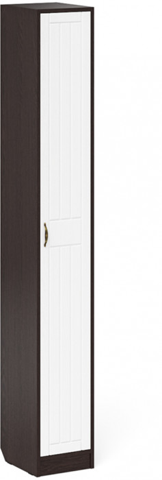 Прихожая П-6 Компоновка № 25, венге/фасады МДФ белое дерево фрезеровка прованс