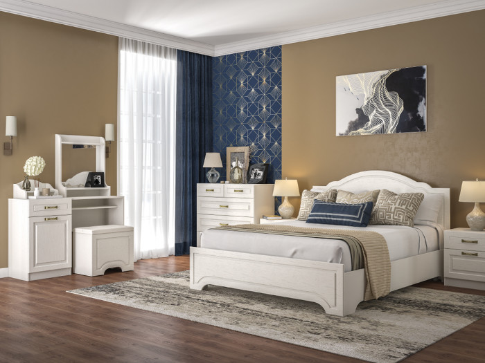 Ливерпуль Кровать 11.08 БЕЗ ортопеда, ясень ваниль/белый