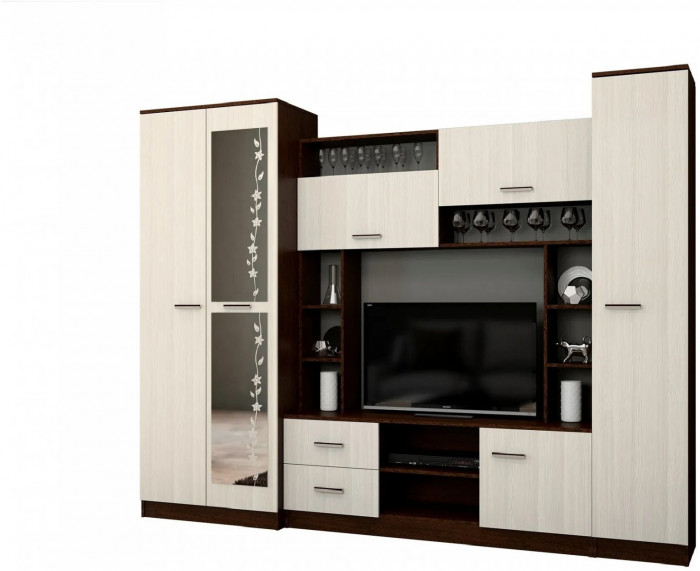 Гостиная Марта-11, Ясень шимо темный/светлый