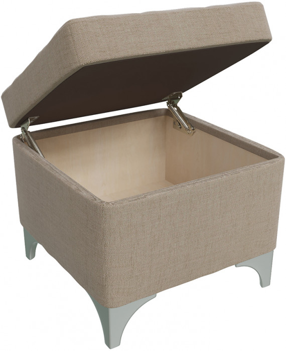 Банкетка 6-5113ТКбеж Жозефина-2, ткань бежевая, ШхГхВ 46х46х45 см., под сиденьем есть ниша