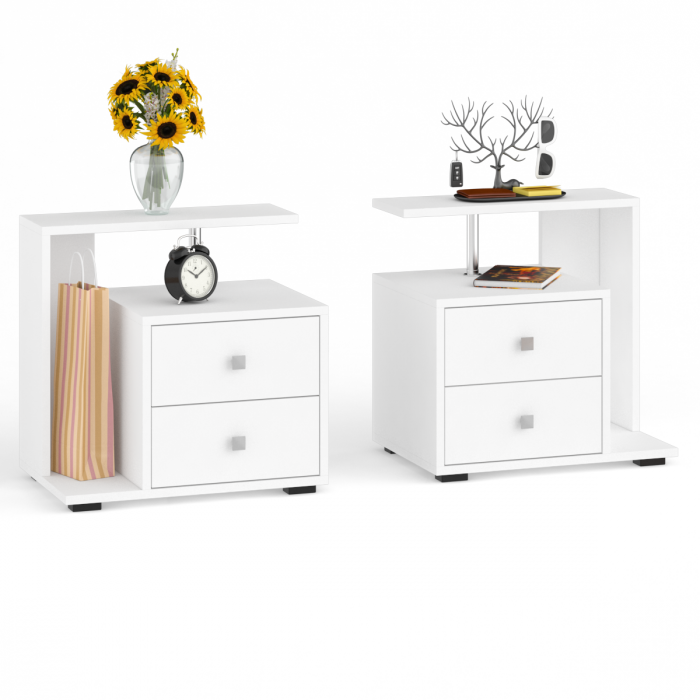 Камелия спальня № 1 Кровать 1400 + Две тумбы + Шкаф 4-х створчатый, цвет белый, сп.м. 1400х2000 мм., б/м, основание есть